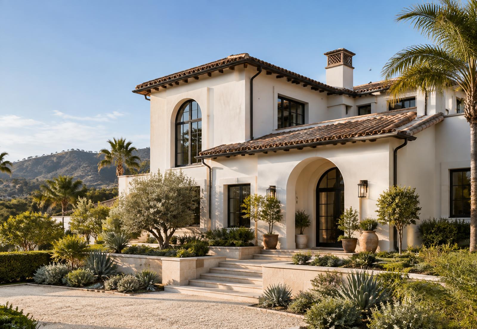 Finished tile roof on a Southern California home